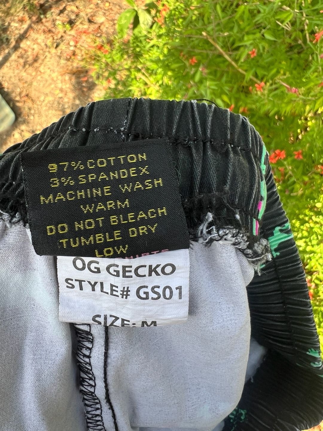 Gecko Hawaii Original OG Cotton Surf Shorts Black with Gecko Print 13