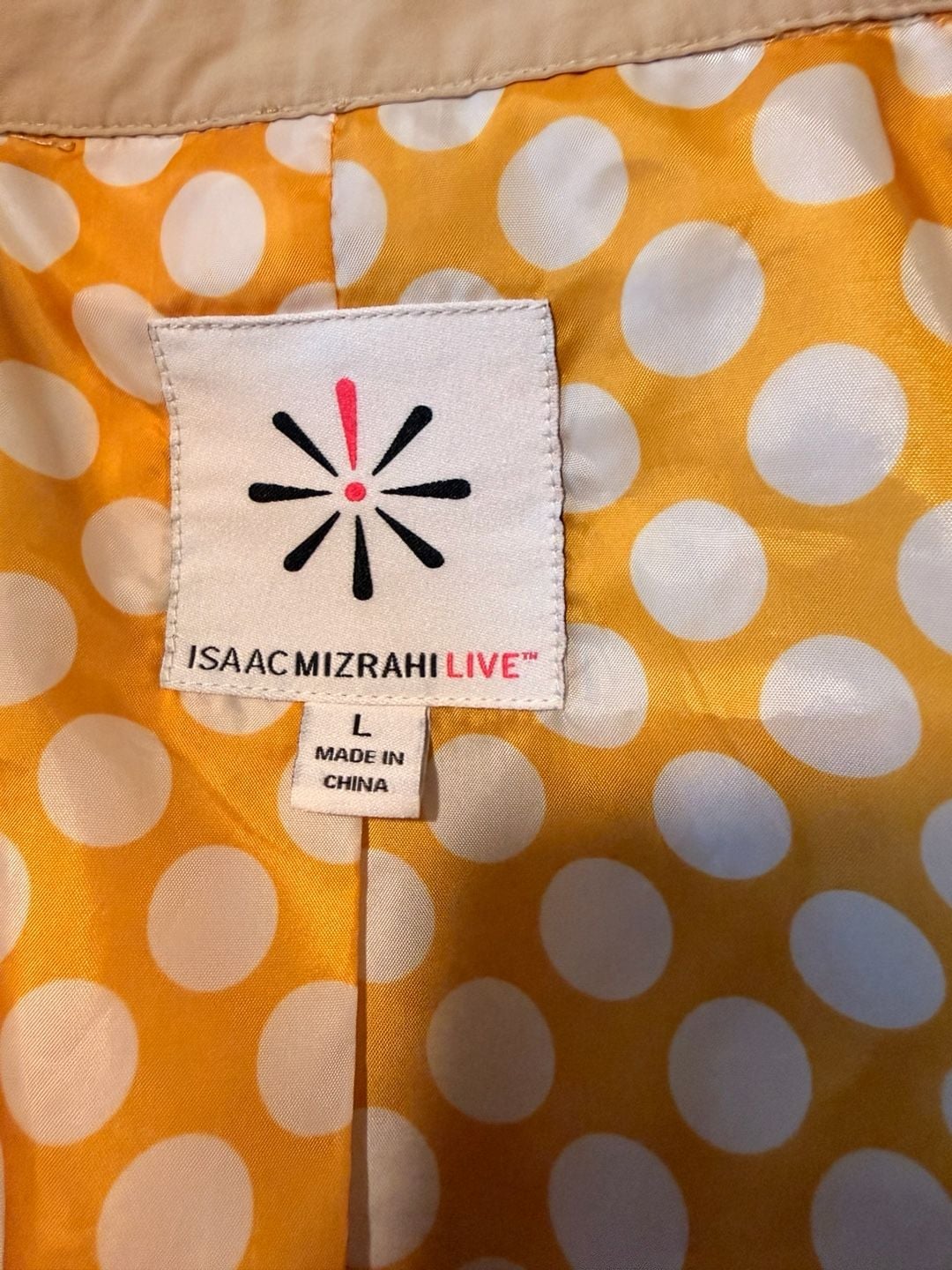 Vintage Isaac Mizrahi Live Beige Belted Double Breasted Trench Coat 10
