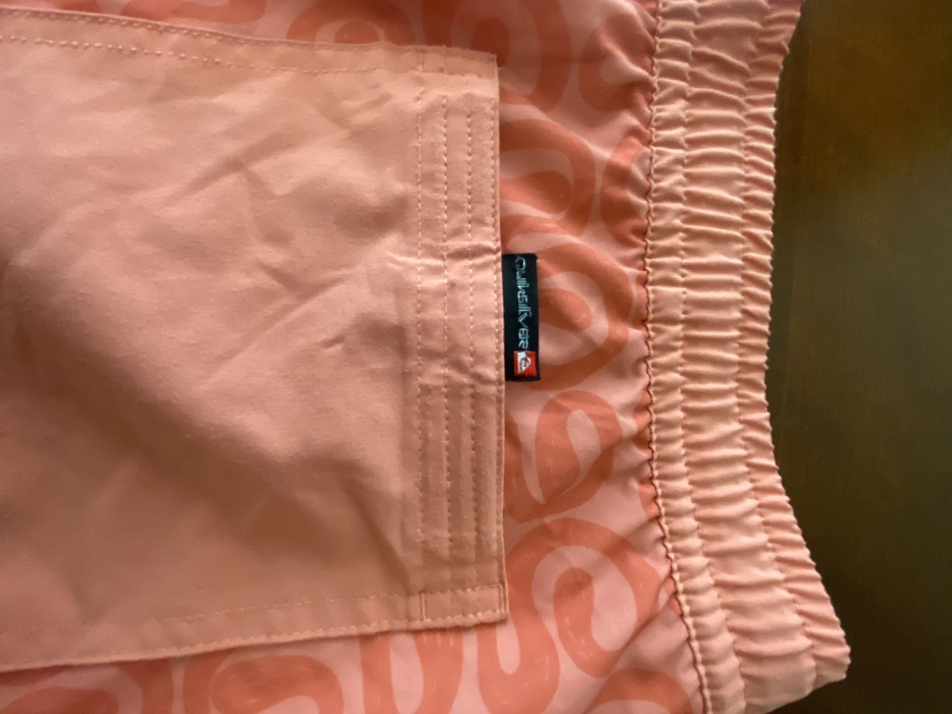 Quiksilver Men's Patterned Swim Trunks - Peach/Orange 9