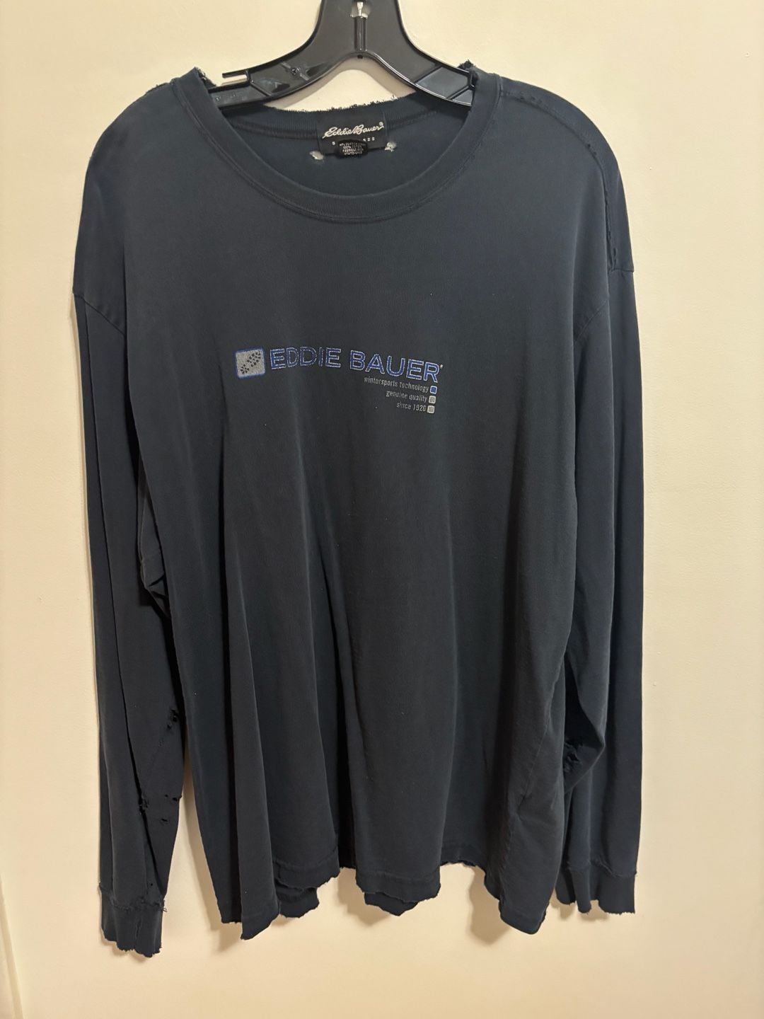 Vintage 90s Eddie Bauer Wintersports Technology Long Sleeve T-Shirt Distressed 2
