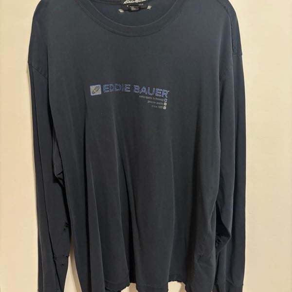 Vintage 90s Eddie Bauer Wintersports Technology Long Sleeve T-Shirt Distressed