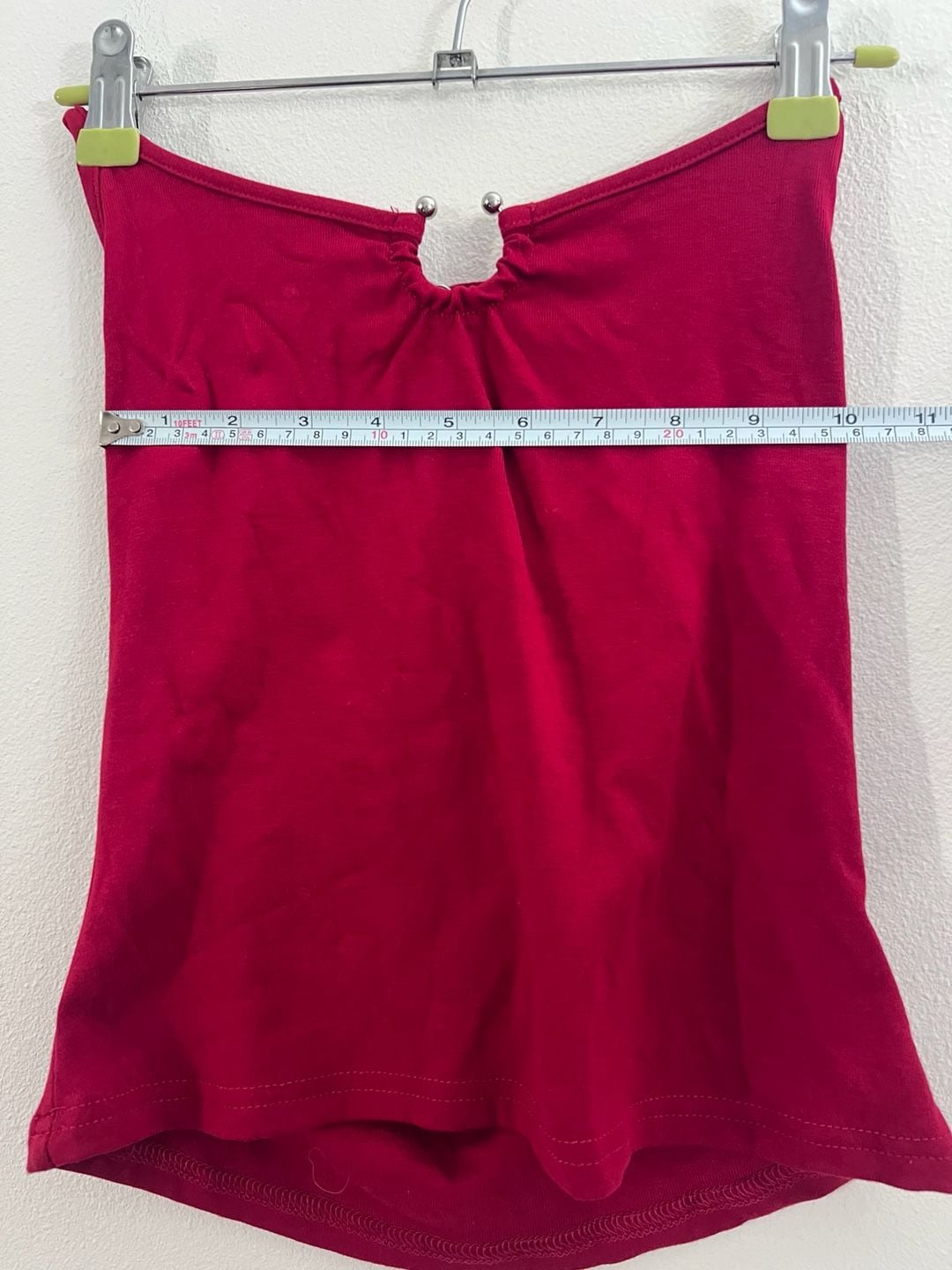 Women's Red Backless Chain Detail Butterfly Embellished Cami Top S M L 9