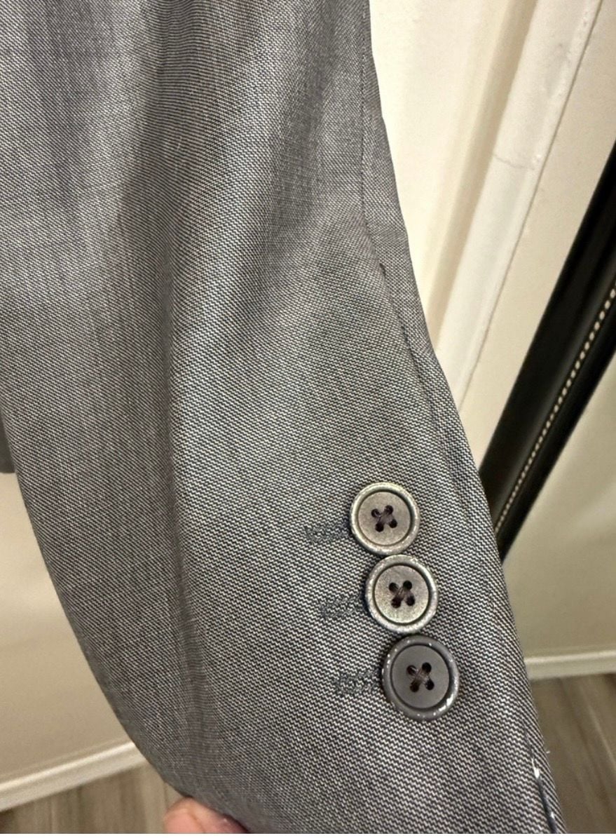 Ted Baker London Modern Fit Gray Wool Suit Jacket with Paisley Lining 2
