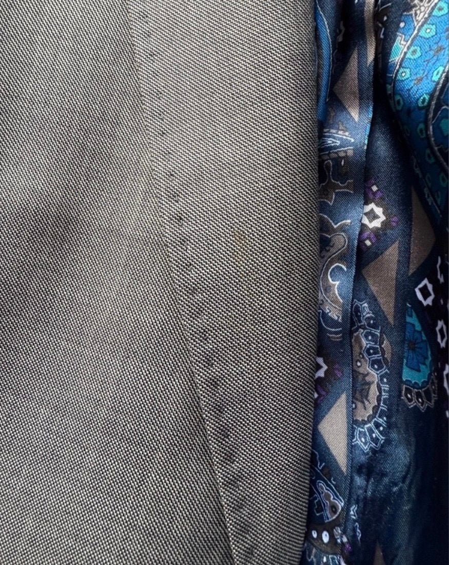 Ted Baker London Modern Fit Gray Wool Suit Jacket with Paisley Lining 8