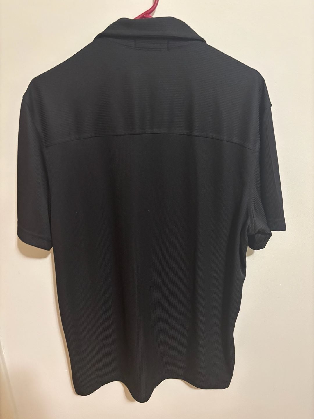Via Europa Men's Black Textured Short Sleeve Button-Down Camp Shirt 4