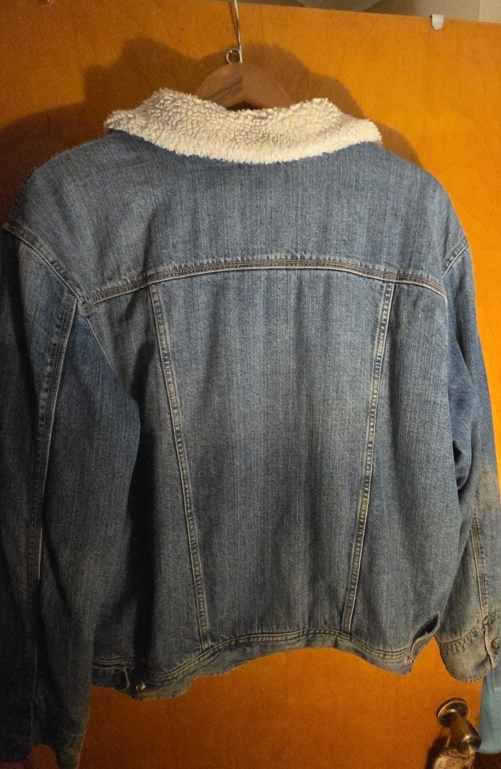 Old Navy Vintage Sherpa-Lined Denim Trucker Jacket-Gender Neutral 3