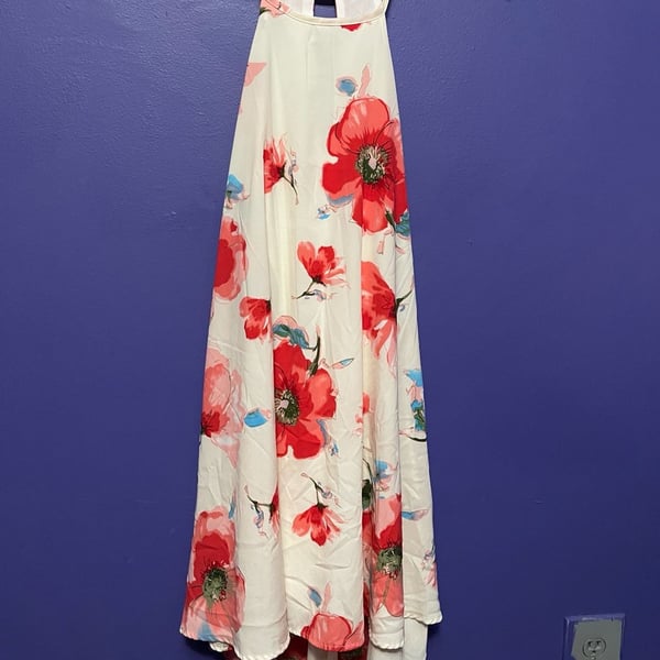 Charlotte Russe Floral Halter Neck High-Low Dress