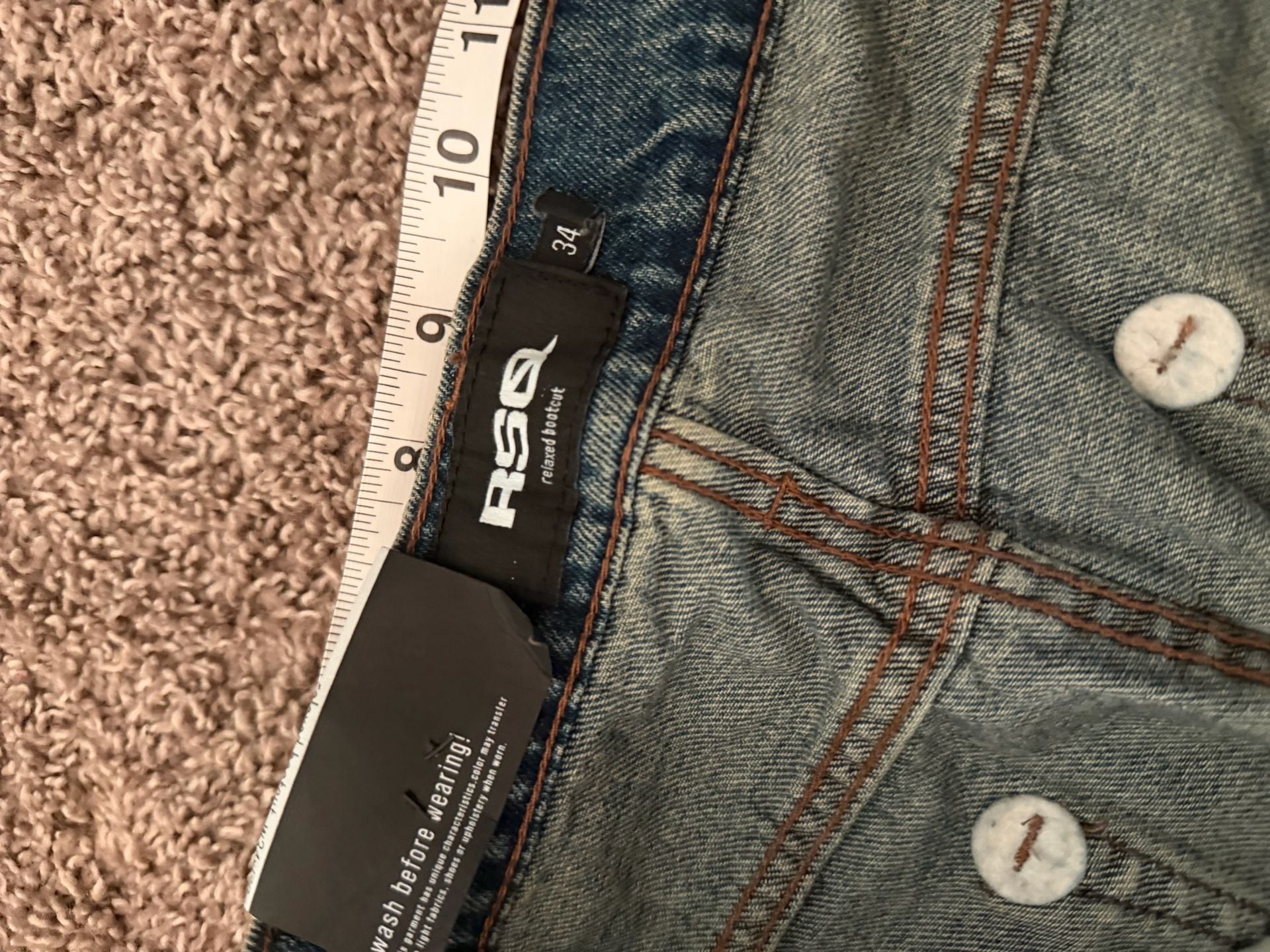 RSQ Relaxed Bootcut Blue Denim Jeans 3