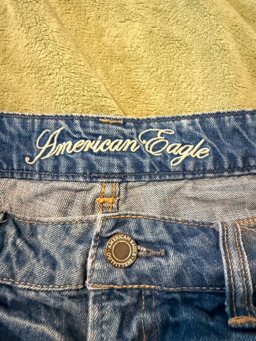 Y2K American Eagle Low Rise Distressed Denim Short Shorts Size 2 7