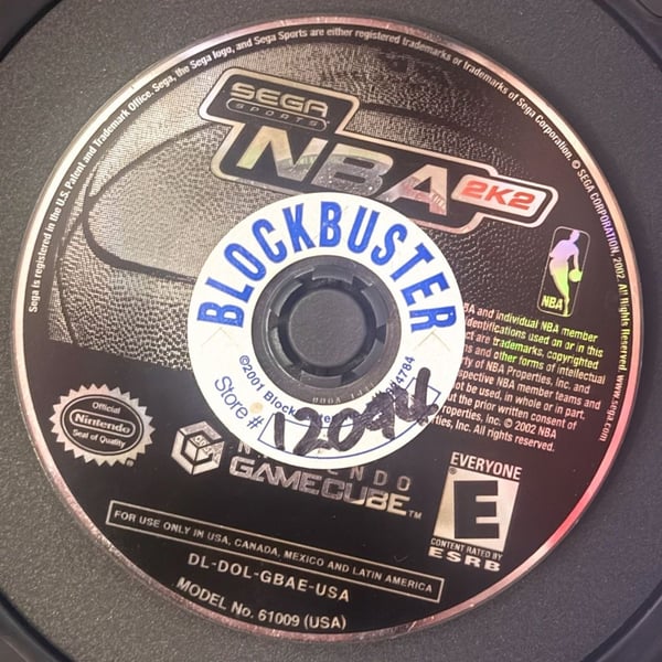 Sega Sports NBA 2K2 for Nintendo GameCube in Blockbuster Case