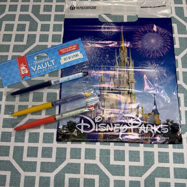 Disneyland Resort Vault Collection Moving Characters Pens - Set of 3 with bag! 