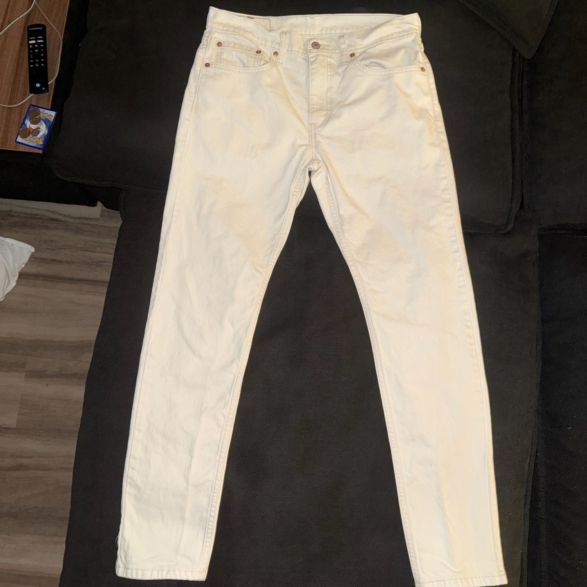 Levi's 512 Slim Taper White Denim Jeans 2