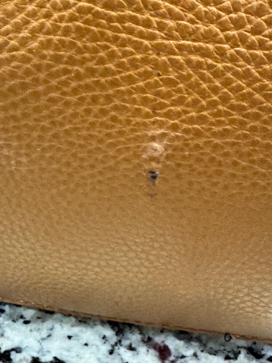 Anne Klein Brown Pebbled Faux Leather Zip Tote Shoulder Bag Gold Logo Large 8