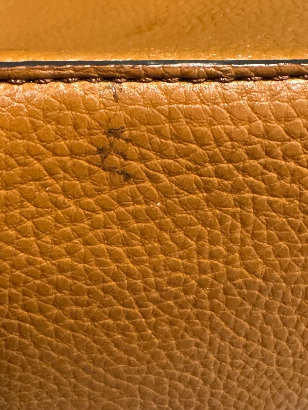 Anne Klein Brown Pebbled Faux Leather Zip Tote Shoulder Bag Gold Logo Large 9