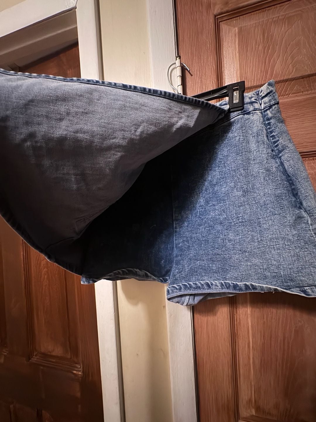 Flying Tomato Acid Wash Denim Wrap Cargo Skort 3