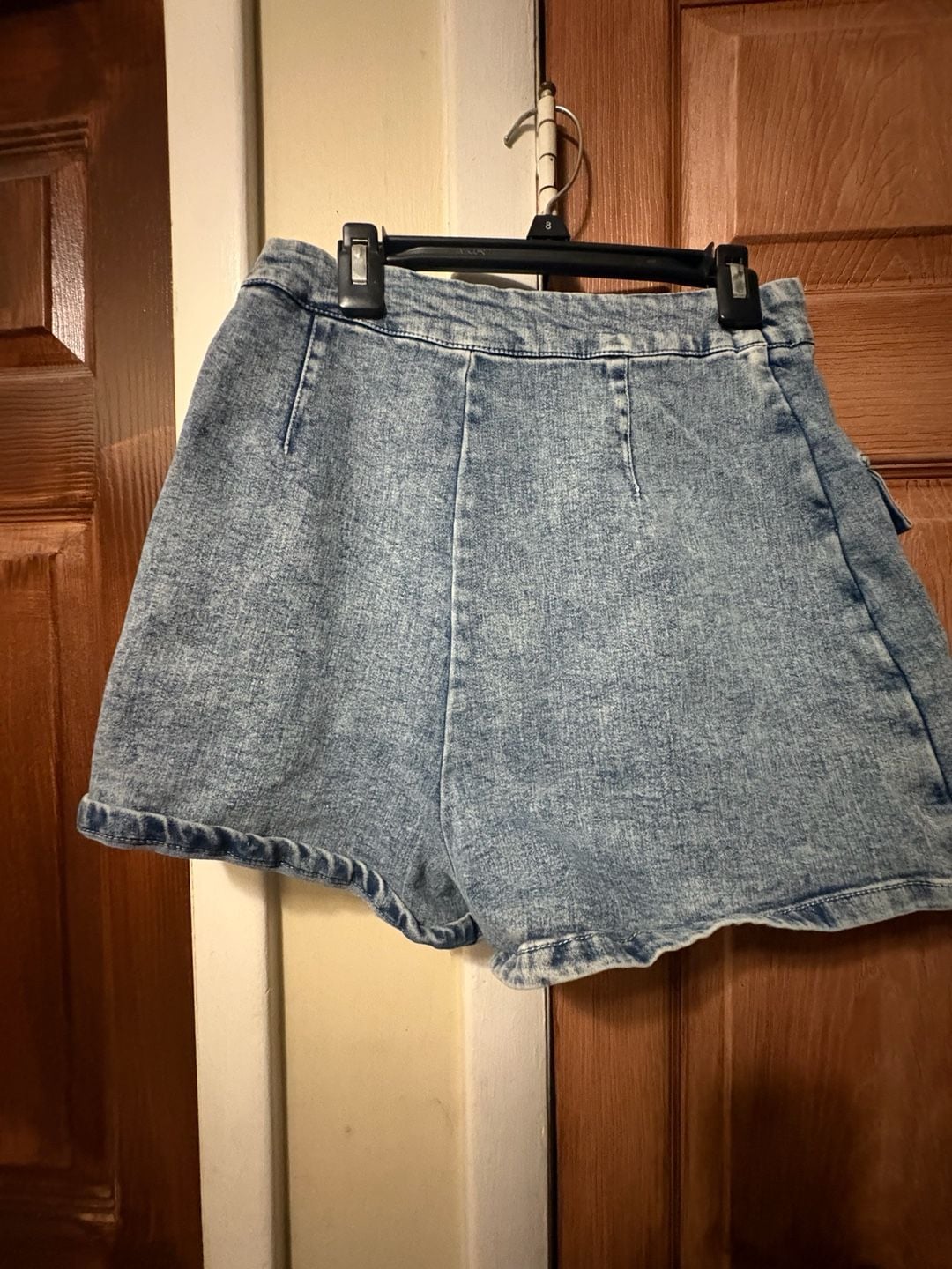 Flying Tomato Acid Wash Denim Wrap Cargo Skort 5