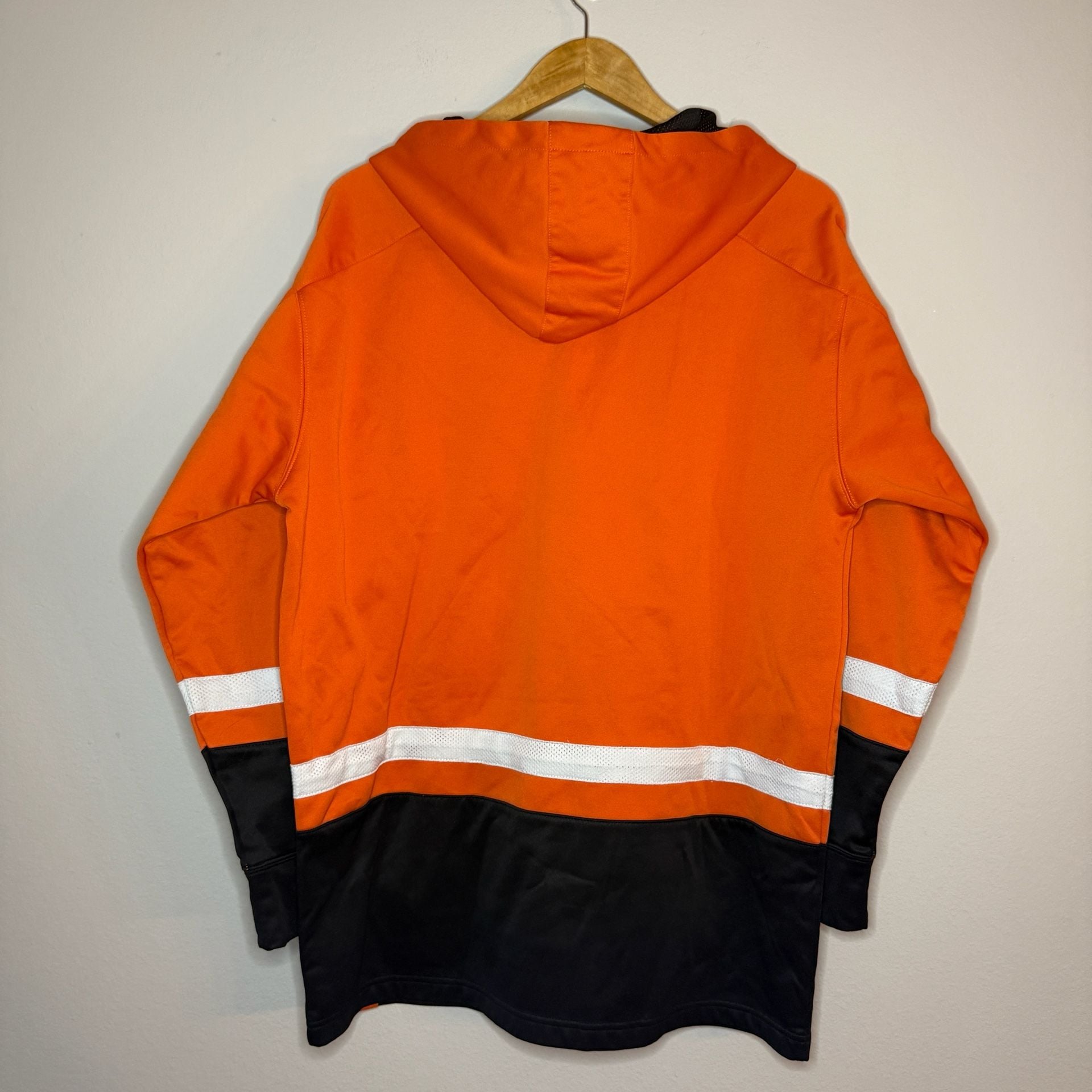 NHL Philadelphia Flyers Black Orange and White Hoodie in Size Large 5