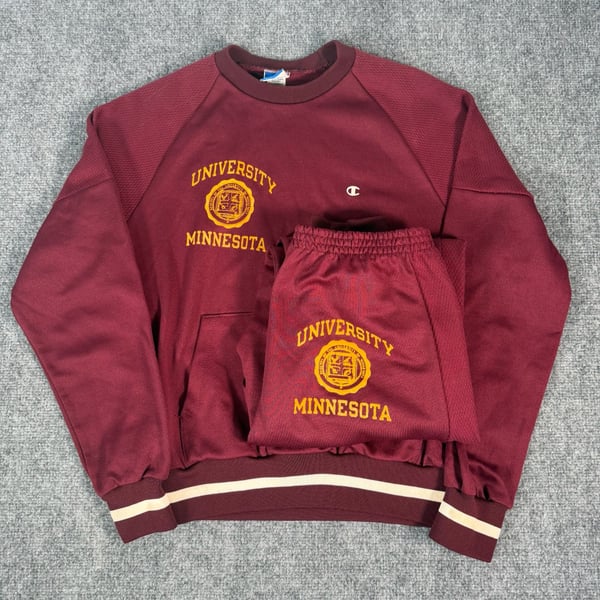 Vintage Champion University of Minnesota Maroon Track Suit