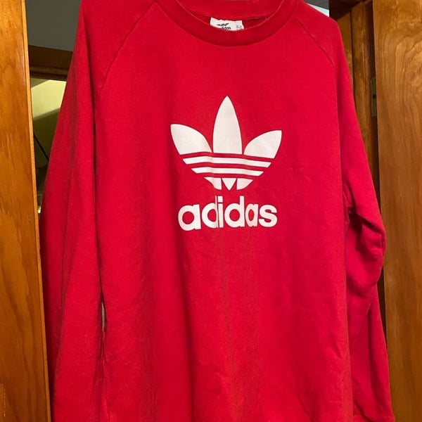 Adidas Originals Trefoil Sweatshirt Size 2xL Mens Crew Neck Maroon
