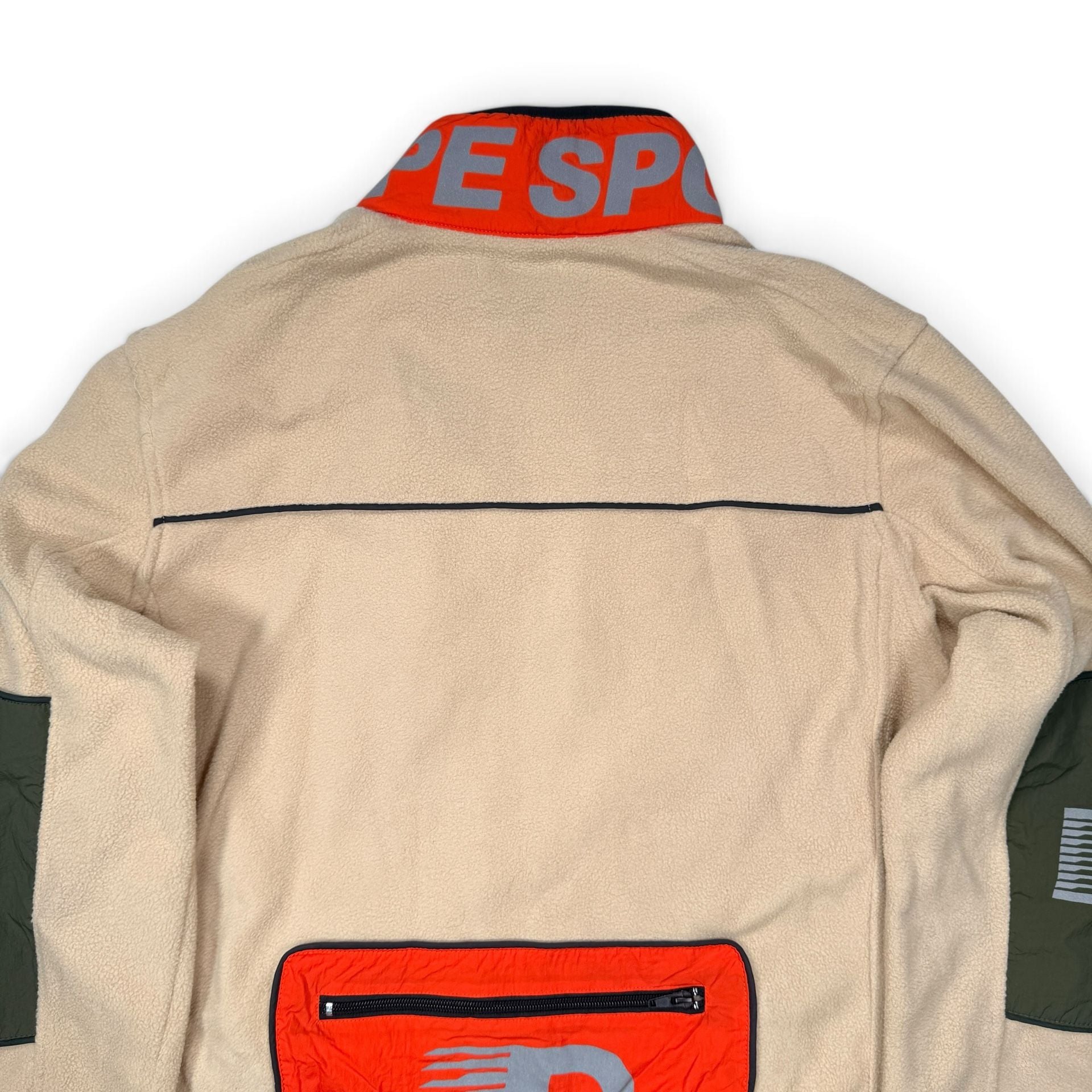 Dope Sport Div-1 Fleece Jacket Small Beige Full Zip Utility Streetwear Mens 9