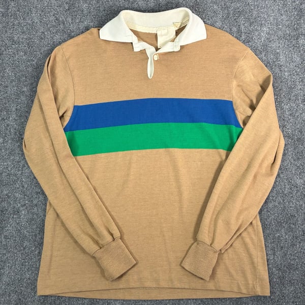 Vintage Long Sleeve Striped Rugby Shirt