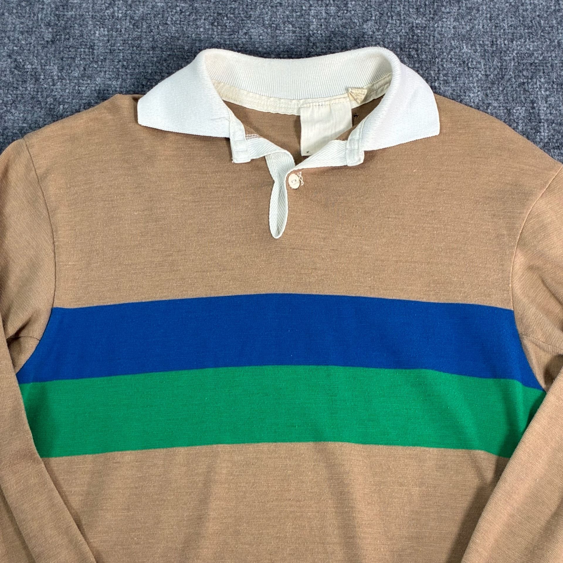 Vintage Long Sleeve Striped Rugby Shirt 3