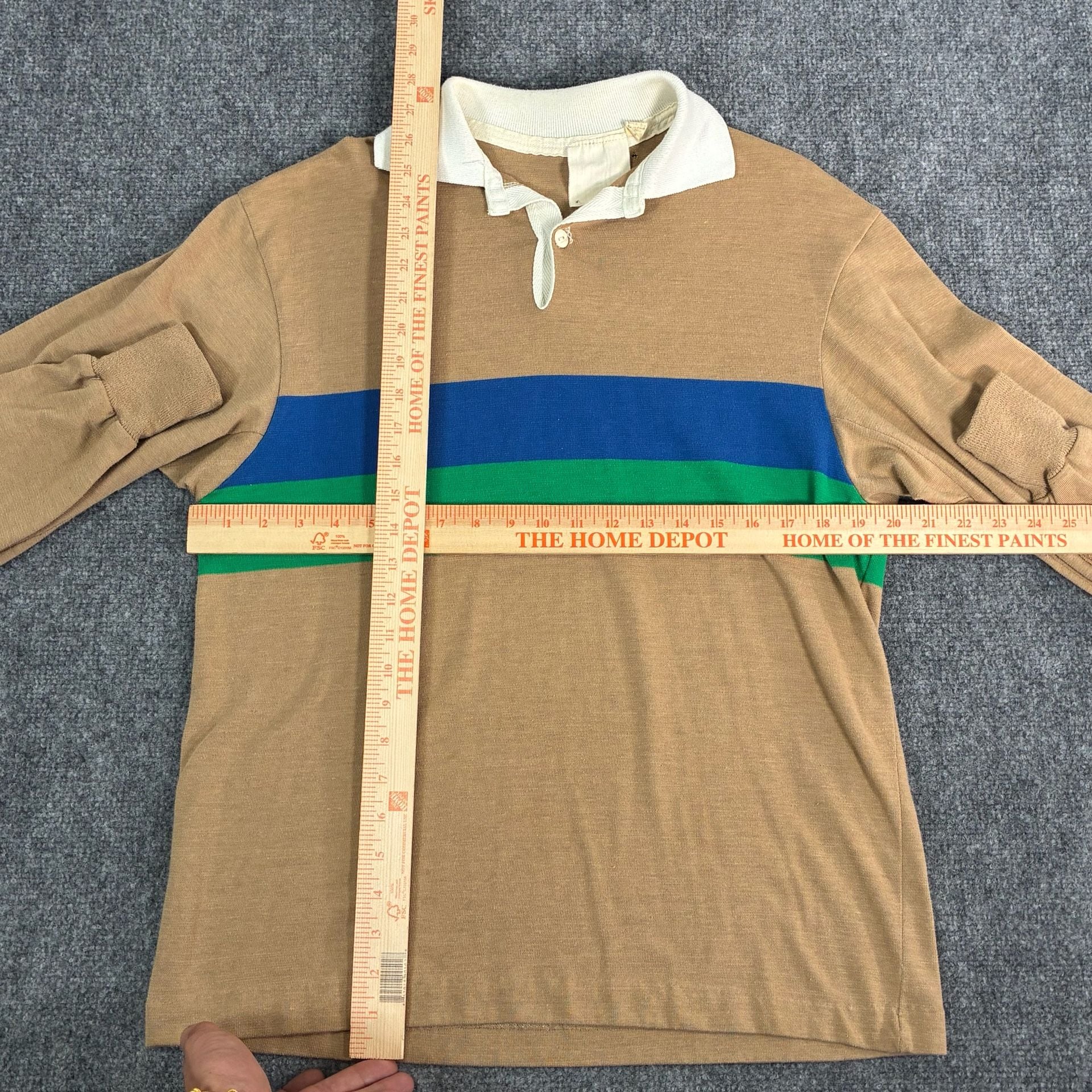 Vintage Long Sleeve Striped Rugby Shirt 8
