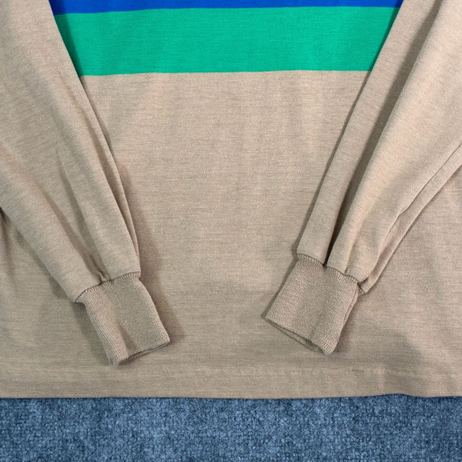 Vintage Long Sleeve Striped Rugby Shirt 9