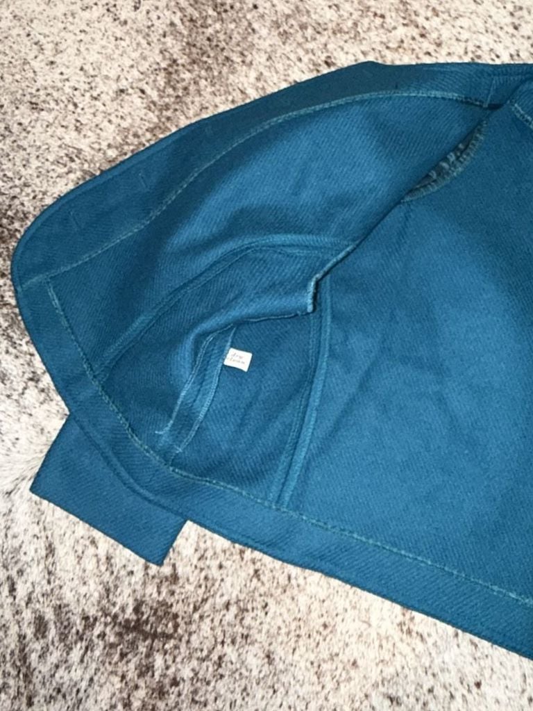 Vintage Pendleton Women's Turquoise Boiled Wool Cropped Jacket Small 11