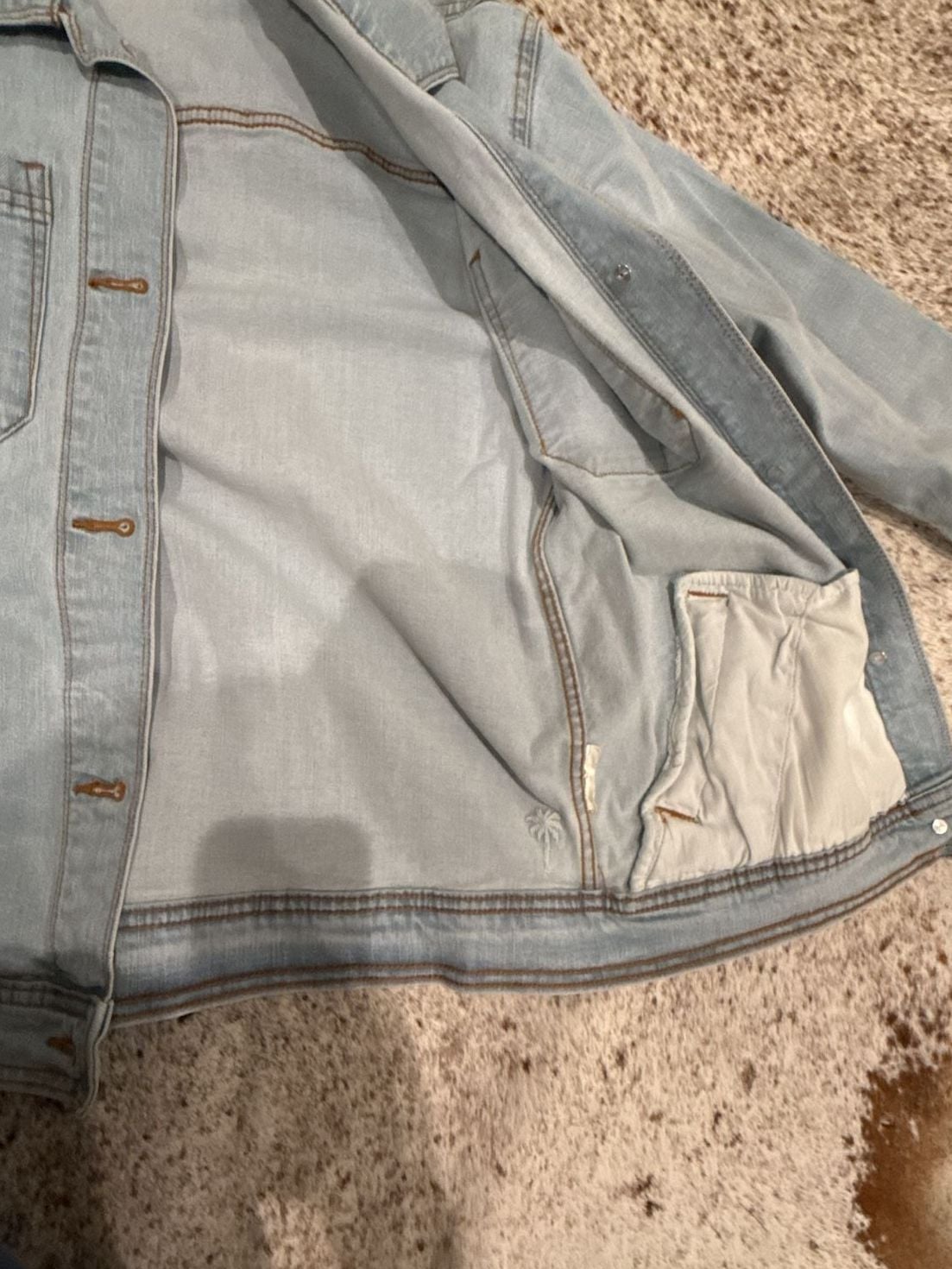 Vans Leila Denim Jacket Women's Light Wash Button Up 6