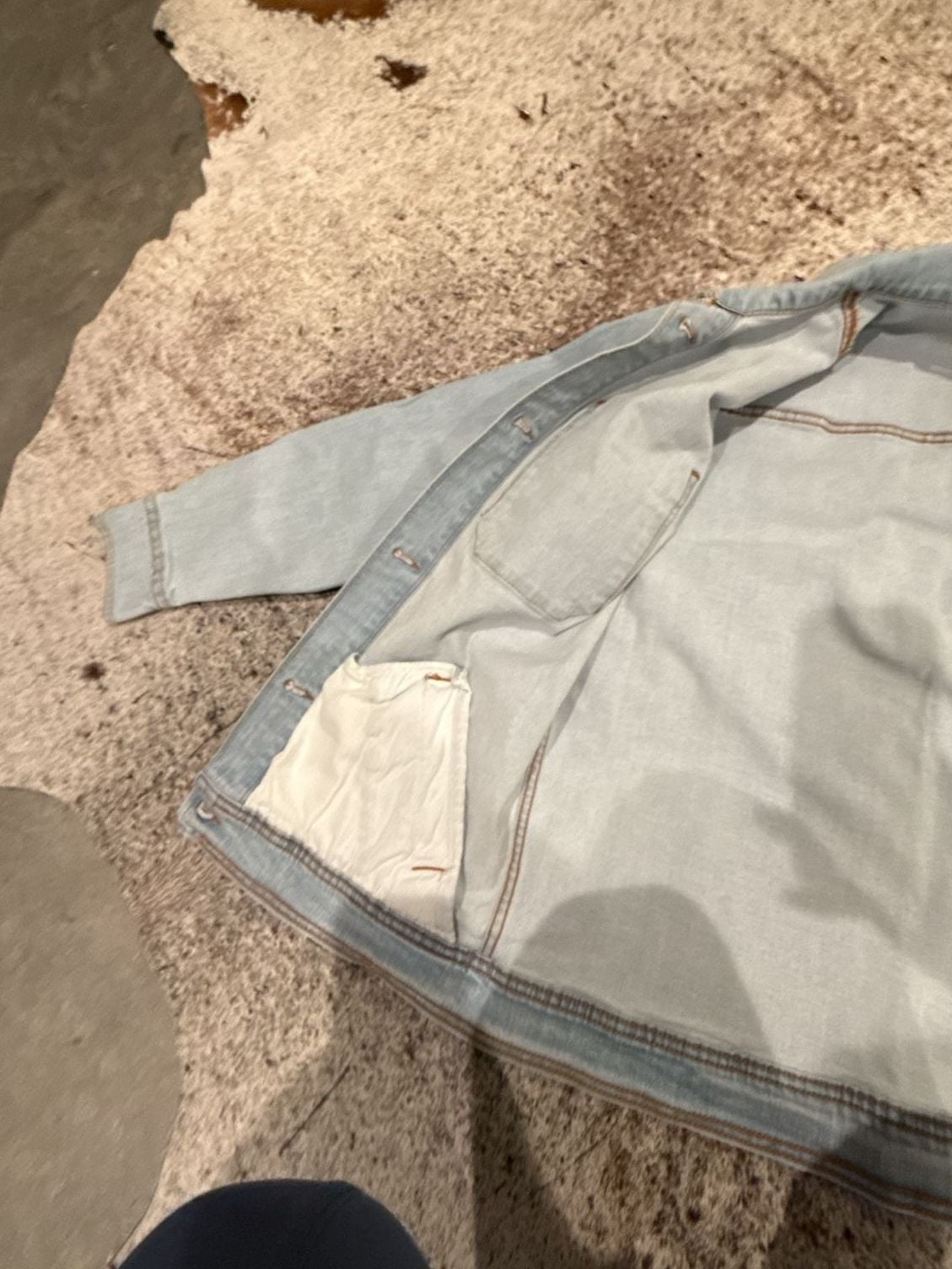 Vans Leila Denim Jacket Women's Light Wash Button Up 7