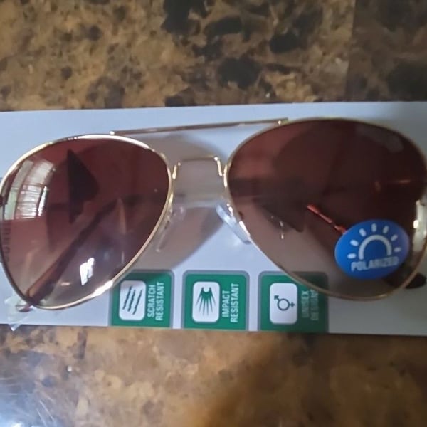 Hillman Polarized Aviator Sunglasses with Gold Frame and Brown Lenses
