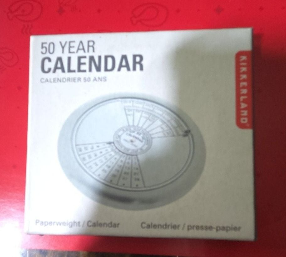 Kikkerland 50 Year Calendar Paperweight Desk Accessory 3