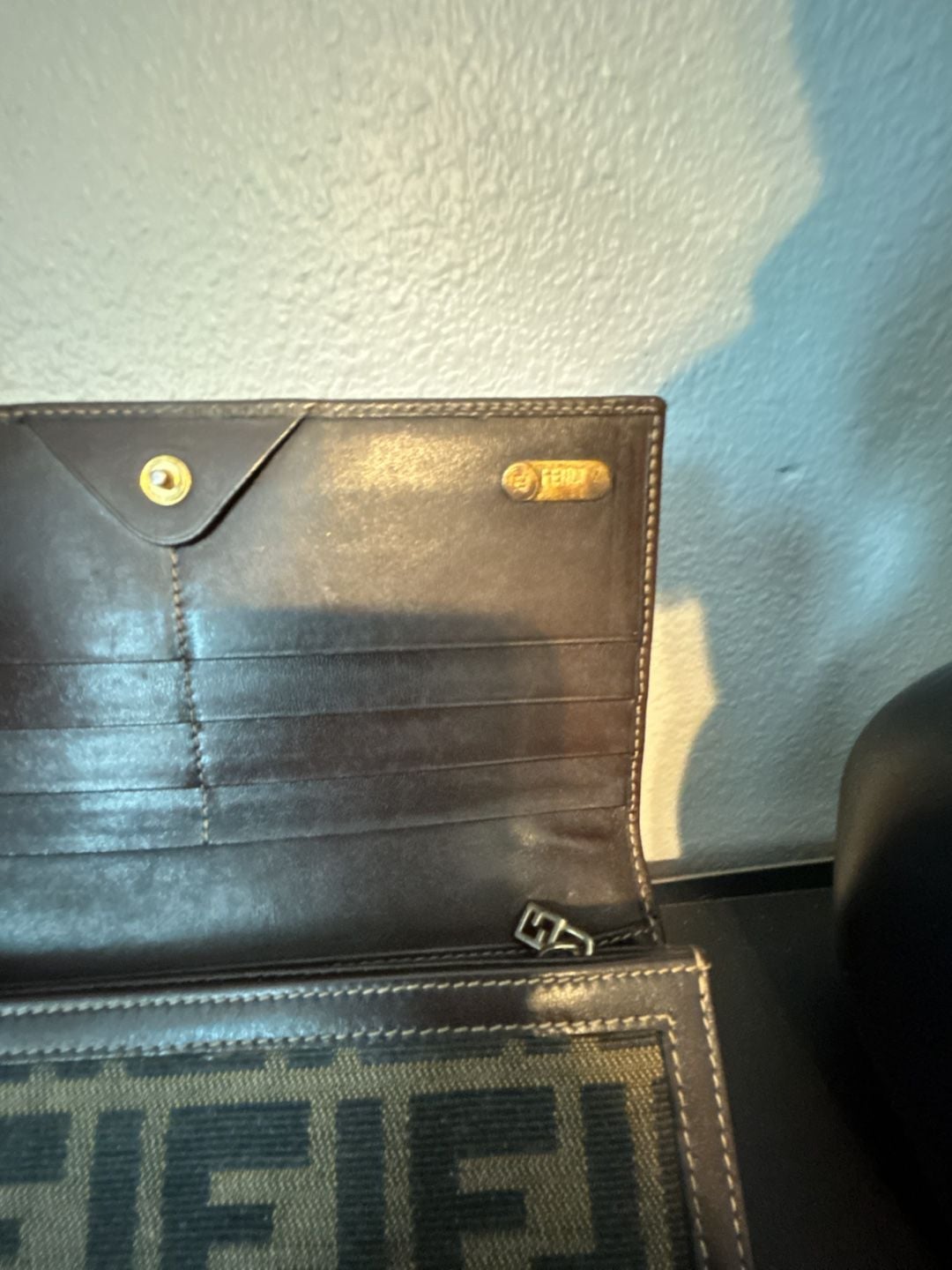 Fendi Zucca FF Logo Canvas Continental Long Wallet in Brown 3