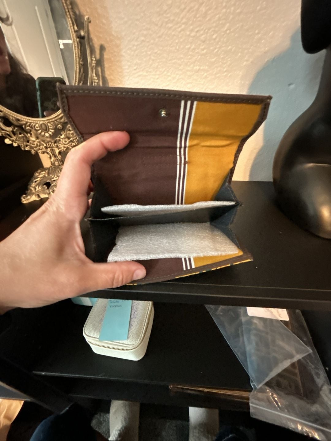 Versace Realizzato Con Disegno Originale Fold-over Clutch Wallet 4