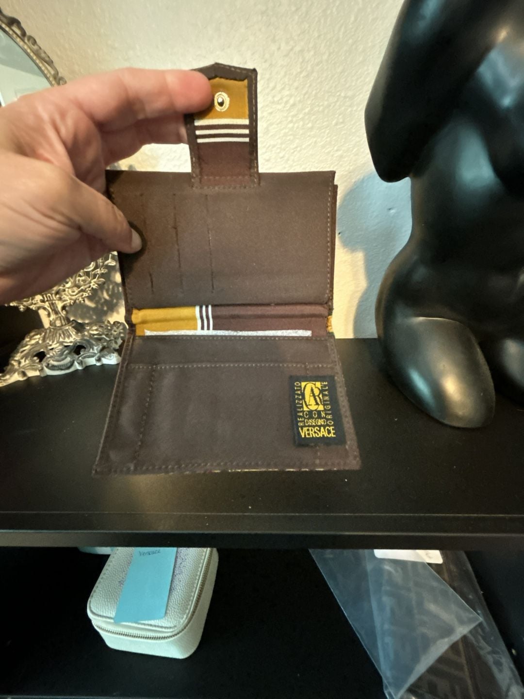Versace Realizzato Con Disegno Originale Fold-over Clutch Wallet 5