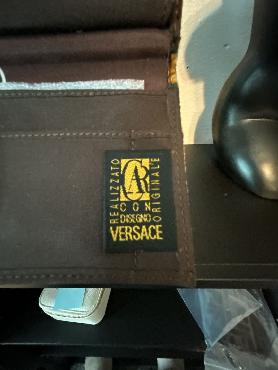 Versace Realizzato Con Disegno Originale Fold-over Clutch Wallet 6