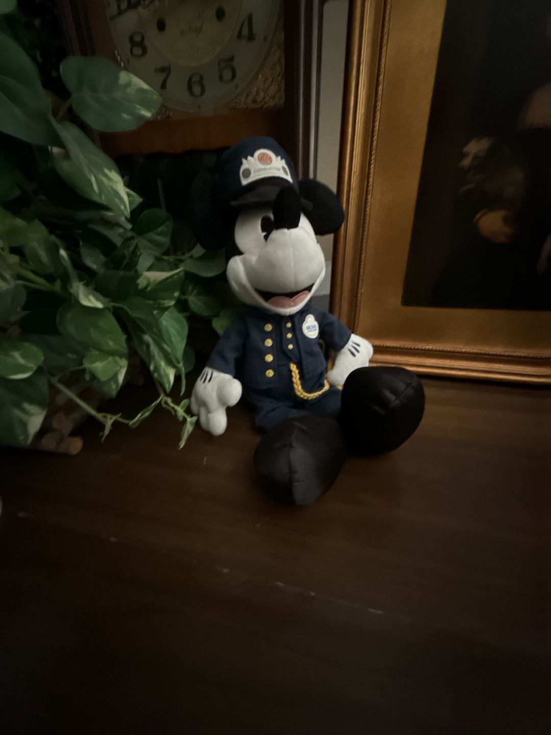 Disney Parks Red Car Trolley Conductor Mickey Mouse Plush 3