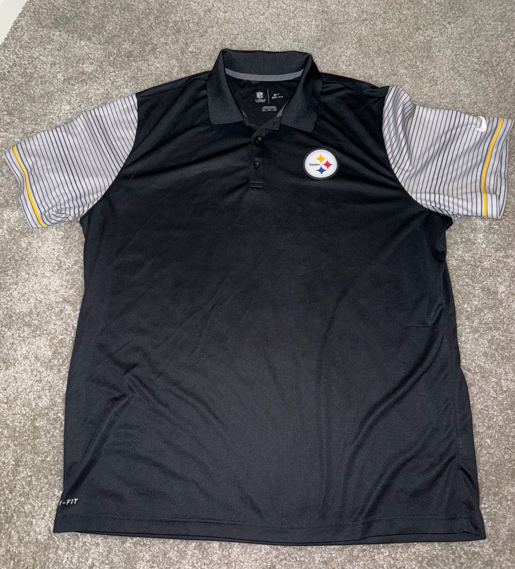 Nike Pittsburgh Steelers Sideline Victory Stripe Dri-FIT Polo Shirt 2