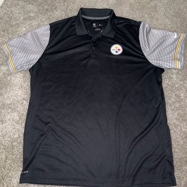 Nike Pittsburgh Steelers Sideline Victory Stripe Dri-FIT Polo Shirt
