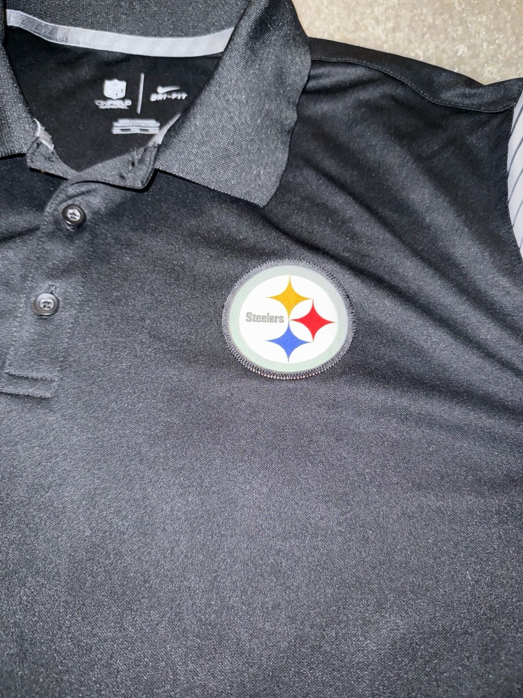 Nike Pittsburgh Steelers Sideline Victory Stripe Dri-FIT Polo Shirt 3