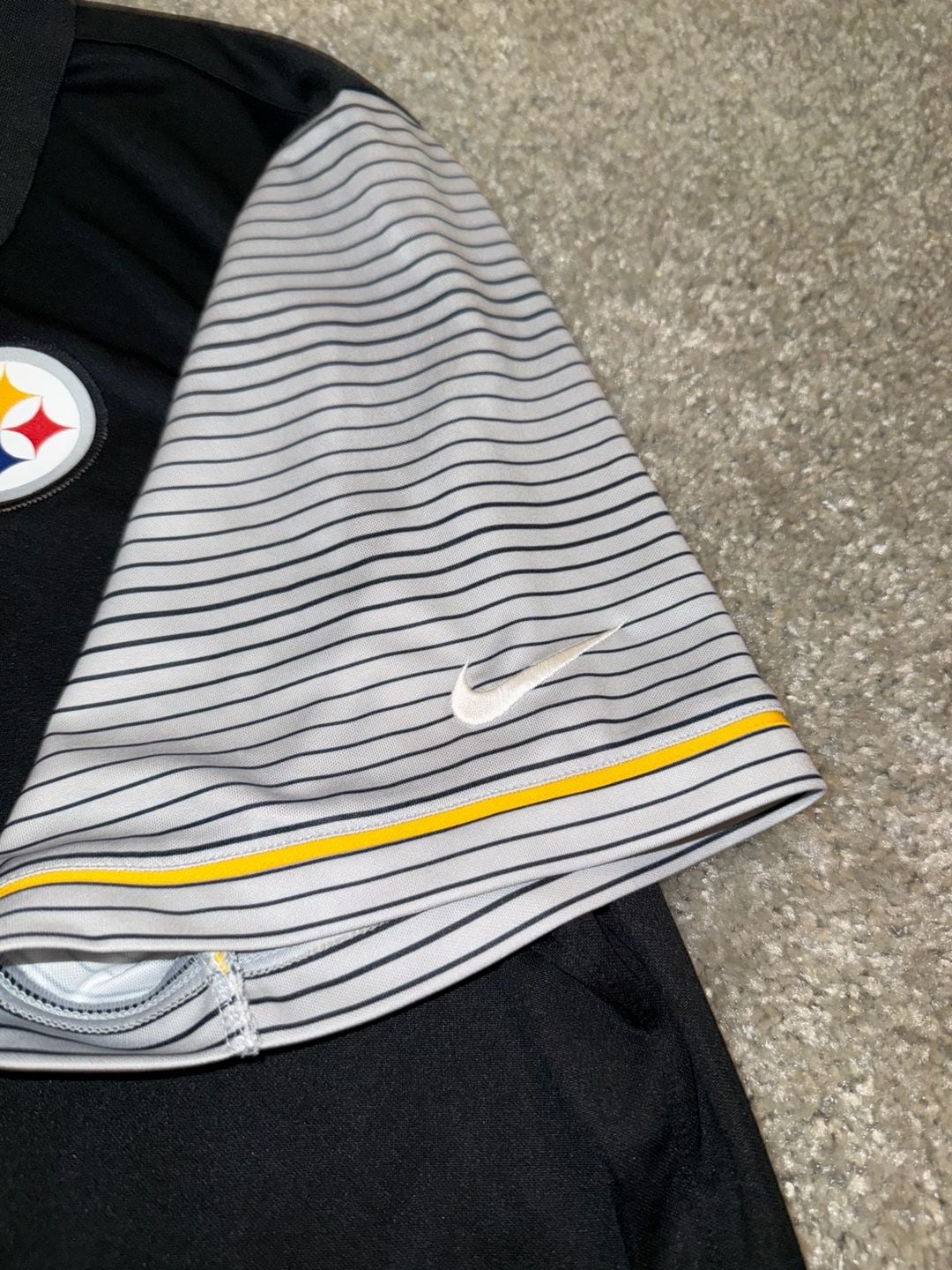 Nike Pittsburgh Steelers Sideline Victory Stripe Dri-FIT Polo Shirt 4