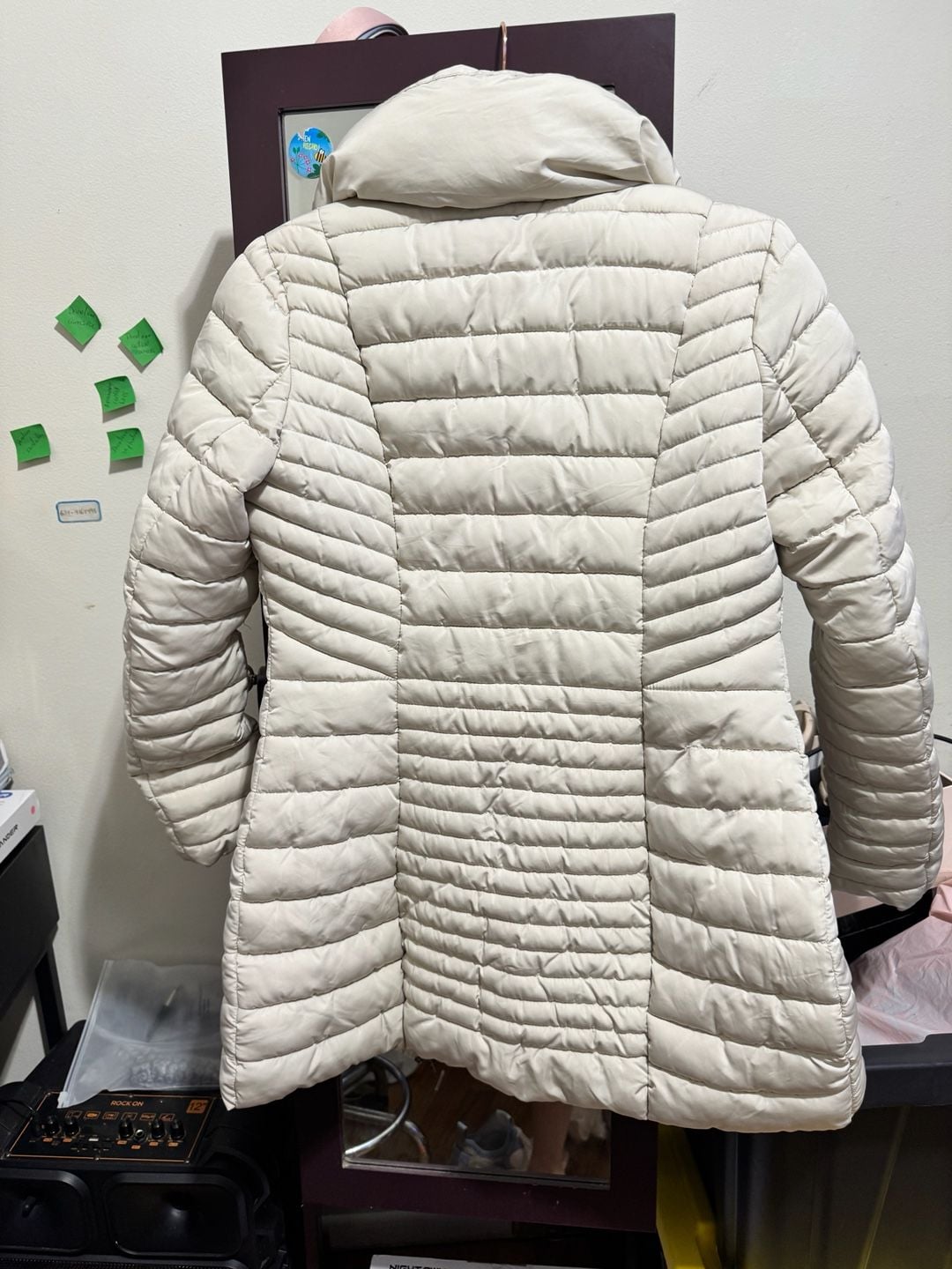 B. Coature Quilted Puffer Jacket Cream Size S 7