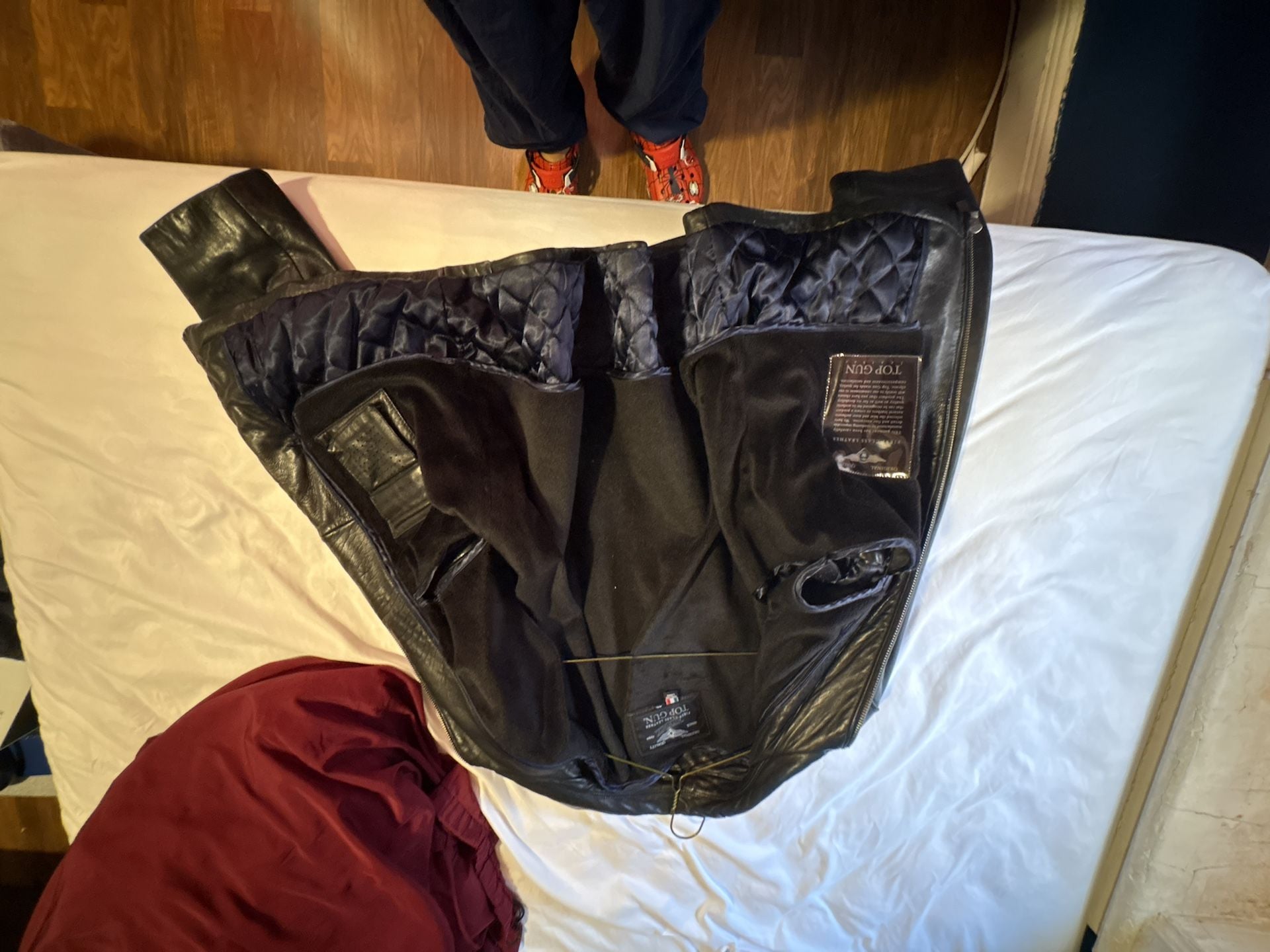 Top Gun Original Quality Men's Black Leather Bomber Jacket 5