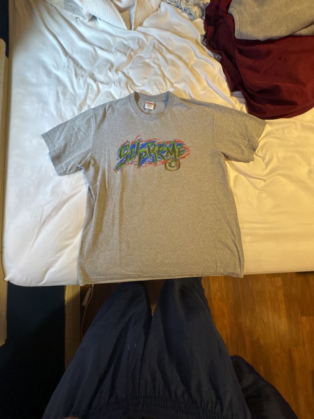 Supreme Scratch Tee Heather Grey FW20 1