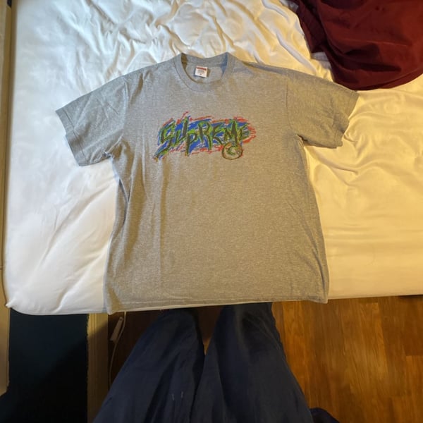 Supreme Scratch Tee Heather Grey FW20