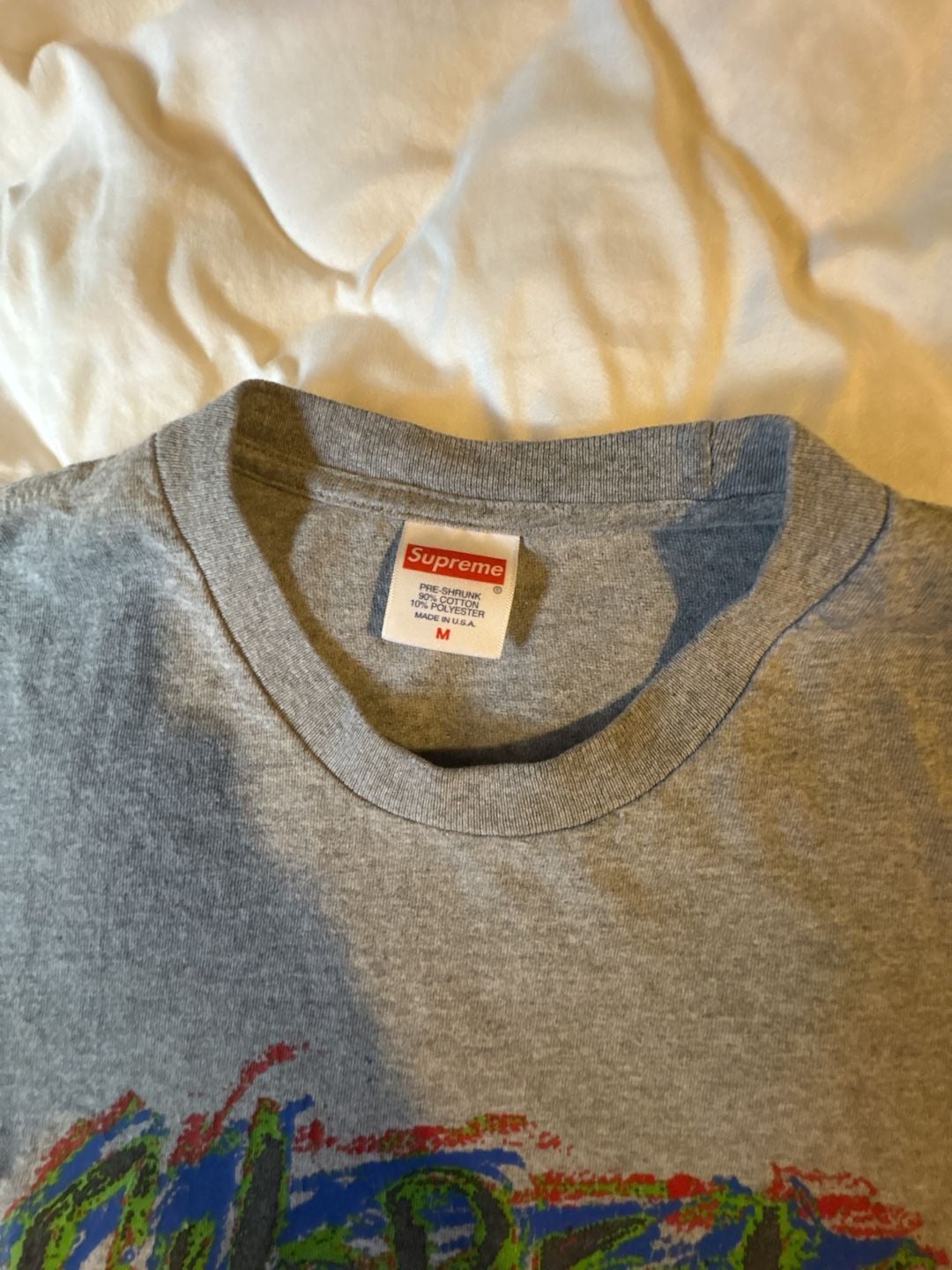 Supreme Scratch Tee Heather Grey FW20 2