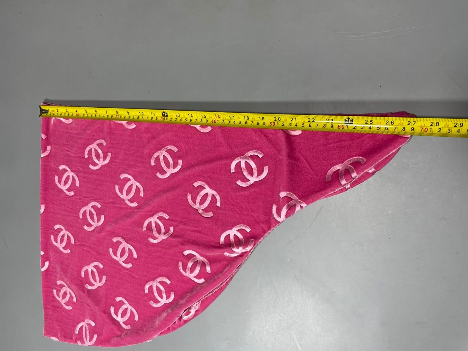 Chanel Vintage Pink Velour CC Monogram Bikini Set 9