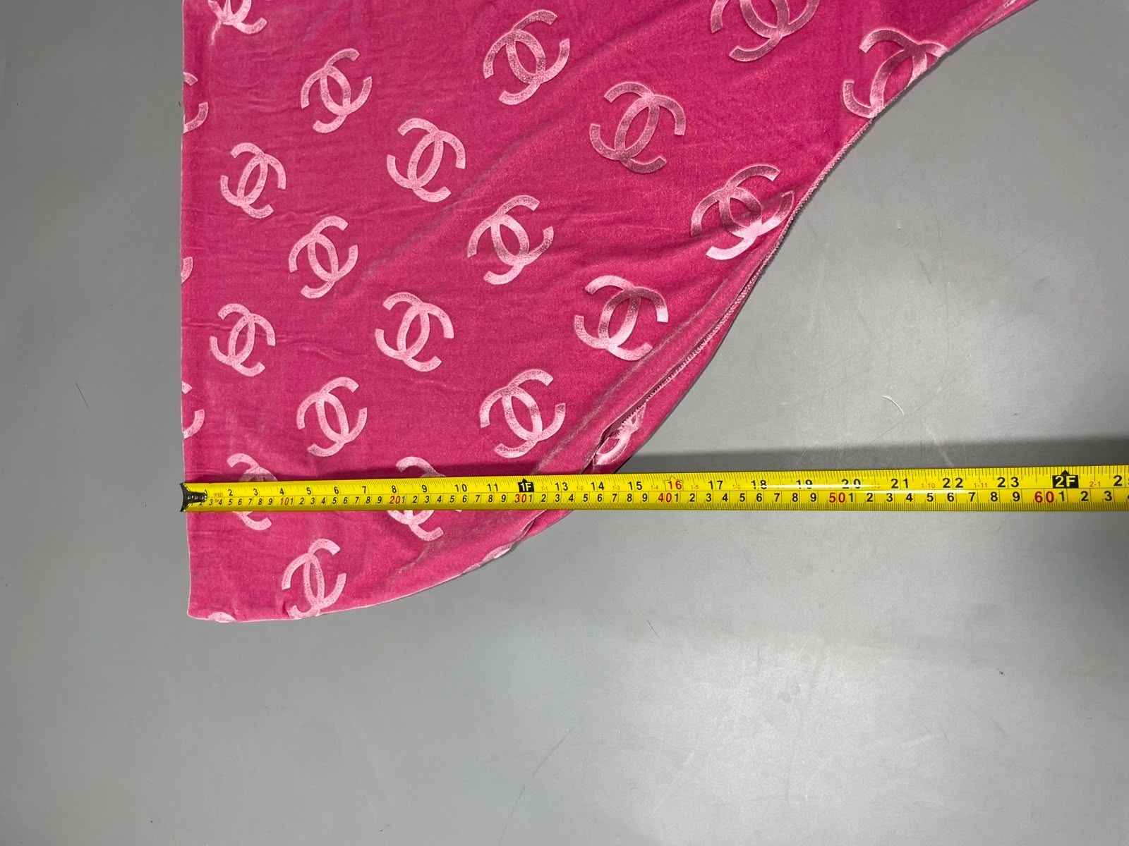 Chanel Vintage Pink Velour CC Monogram Bikini Set 11