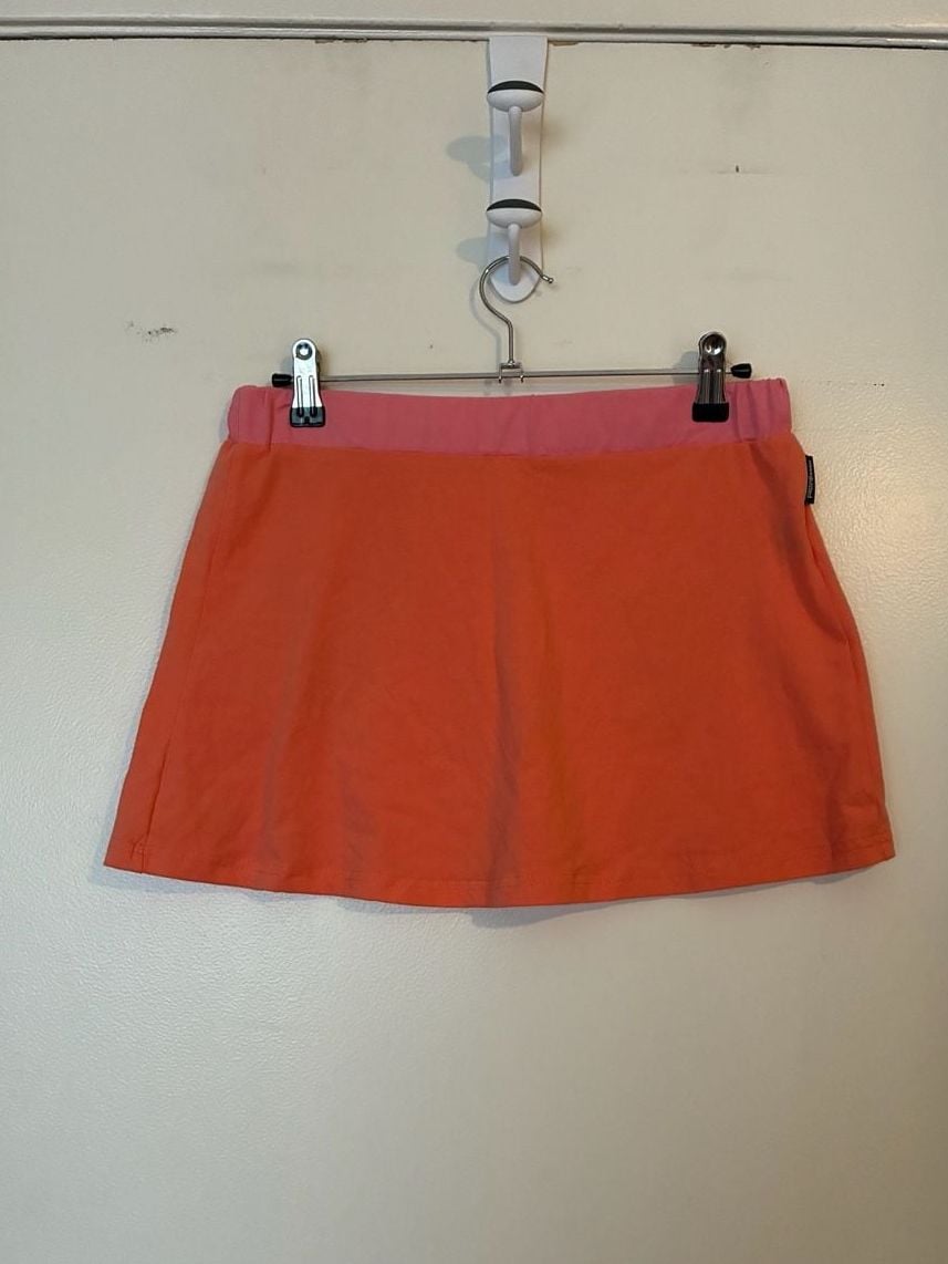 Missguided x Playboy Rhinestone Rabbit Logo Orange Mini Skirt 2